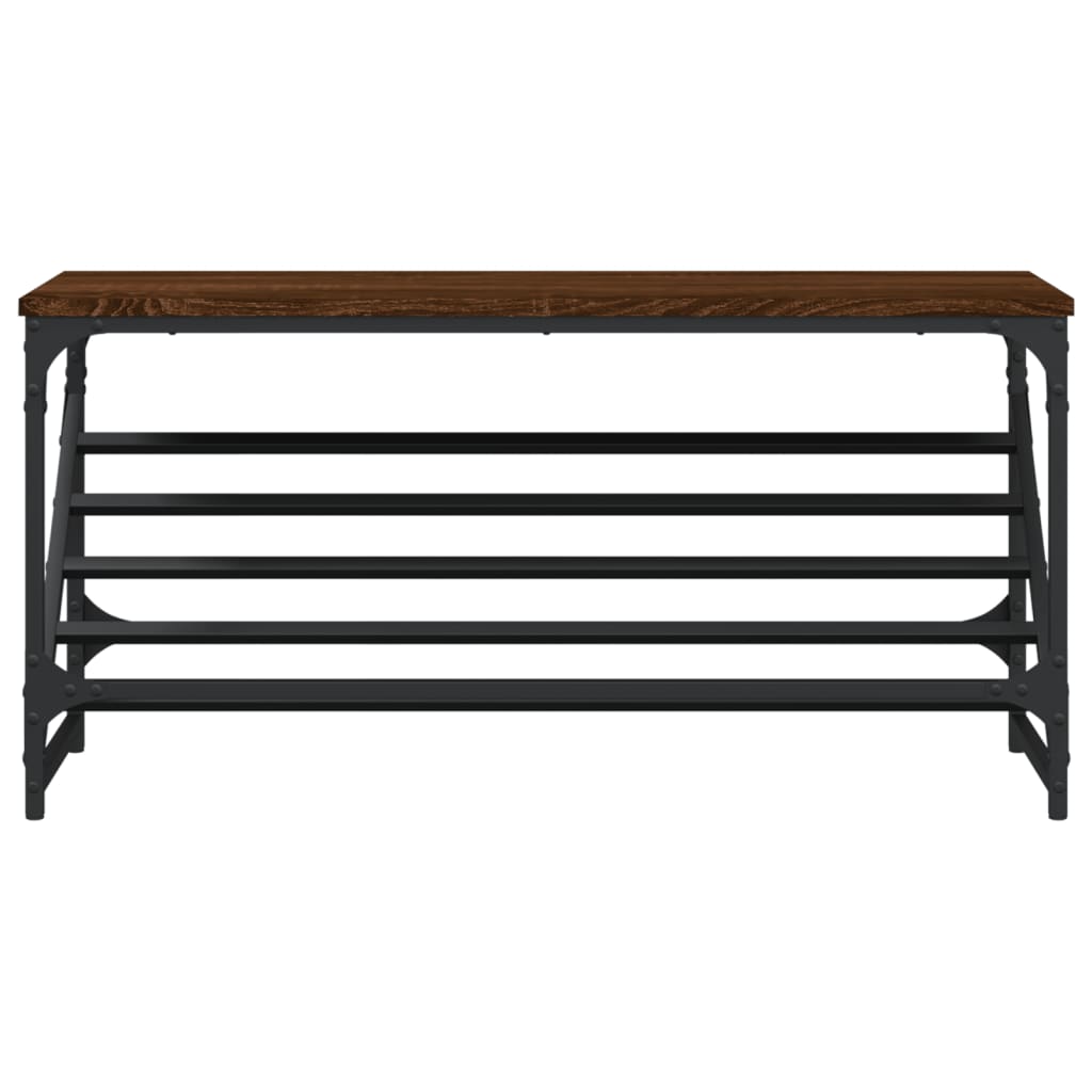 Schuhregal Braun Eichen-Optik 90x30x45 cm Holzwerkstoff - Pazzar.ch