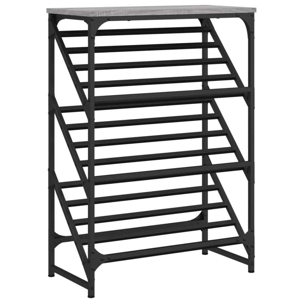 Schuhregal Grau Sonoma 60x30x85 cm Holzwerkstoff - Pazzar.ch