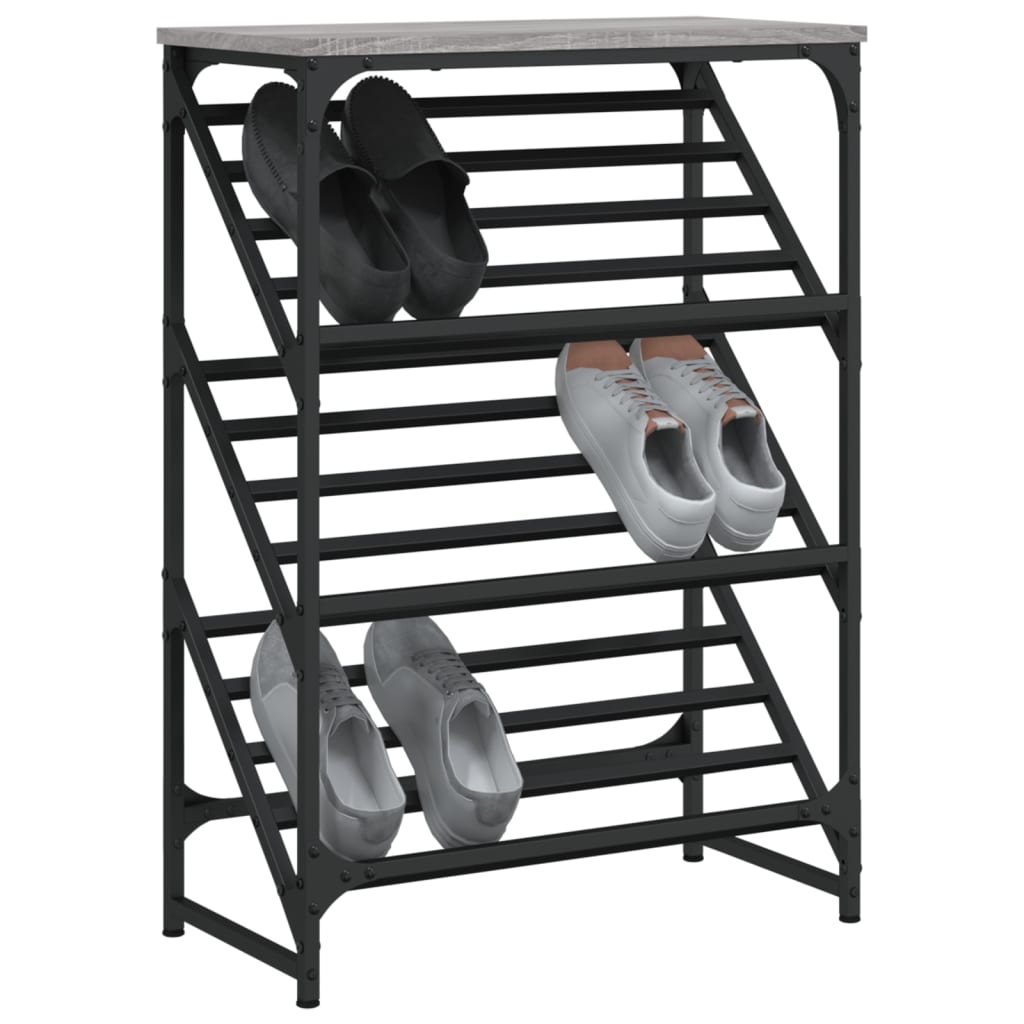 Schuhregal Grau Sonoma 60x30x85 cm Holzwerkstoff - Pazzar.ch