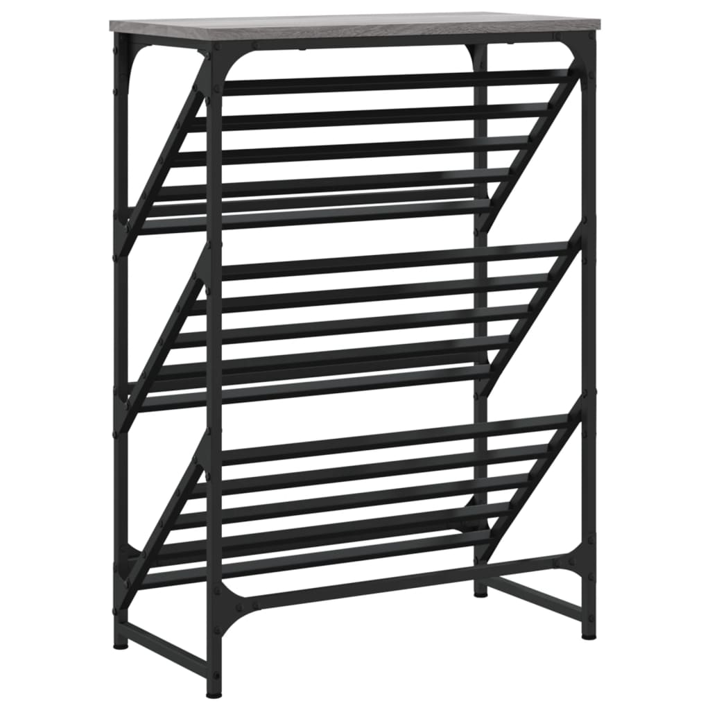 Schuhregal Grau Sonoma 60x30x85 cm Holzwerkstoff - Pazzar.ch