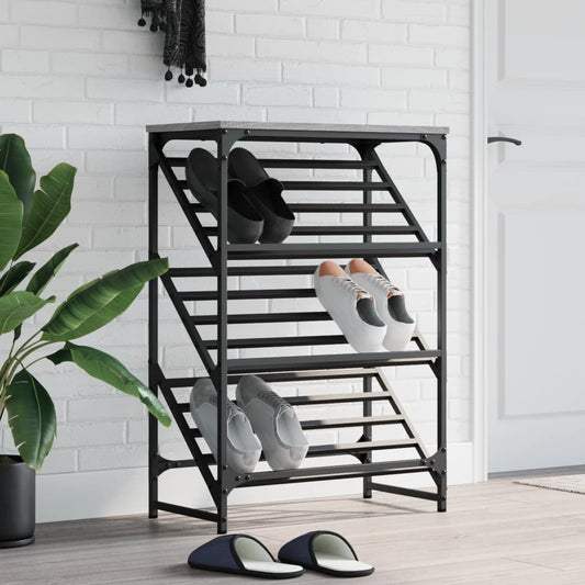 Schuhregal Grau Sonoma 60x30x85 cm Holzwerkstoff - Pazzar.ch