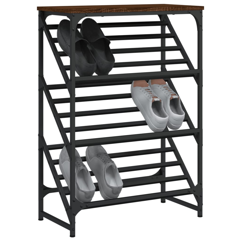 Schuhregal Braun Eichen-Optik 60x30x85 cm Holzwerkstoff - Pazzar.ch