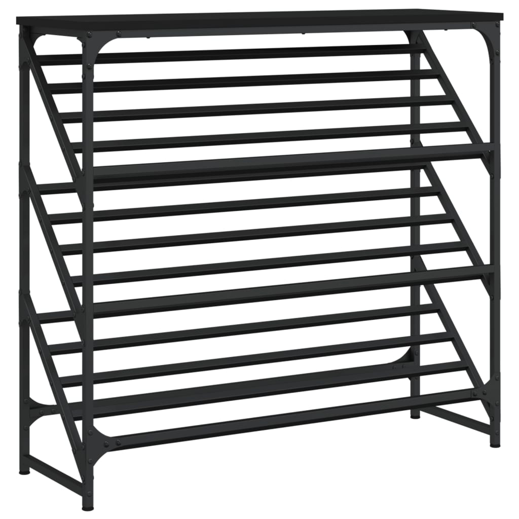 Schuhregal Schwarz 90x30x85 cm Holzwerkstoff - Pazzar.ch