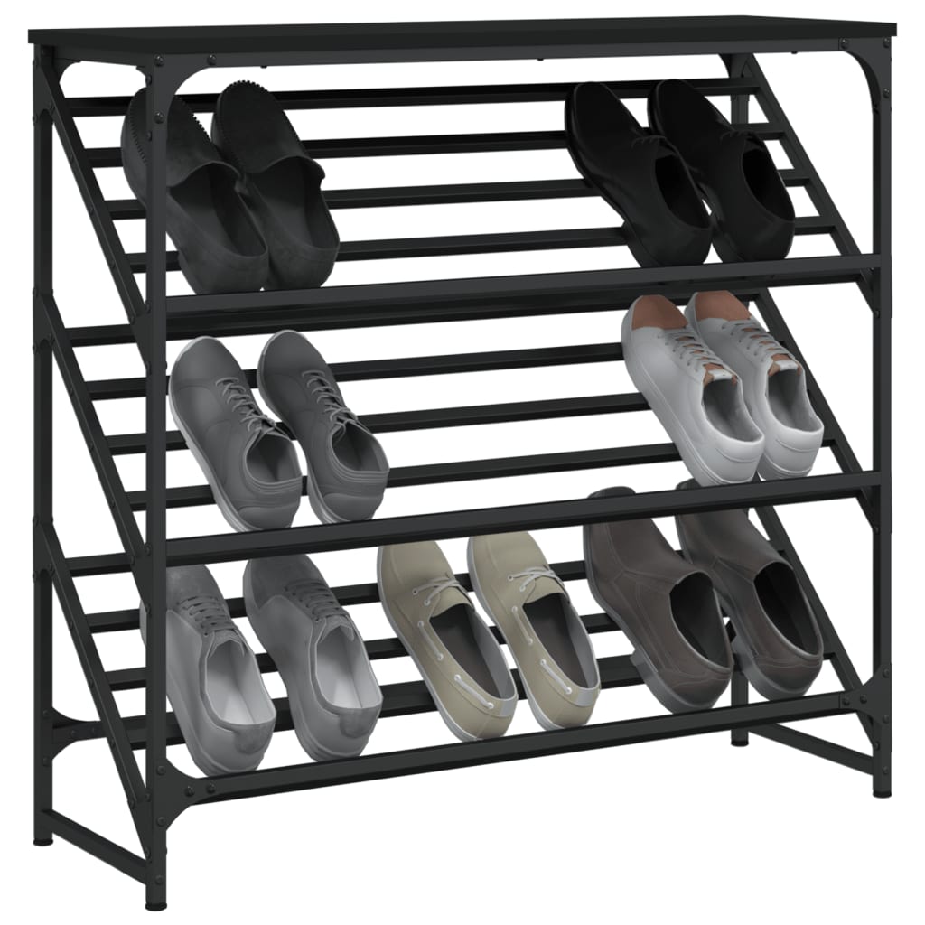 Schuhregal Schwarz 90x30x85 cm Holzwerkstoff - Pazzar.ch