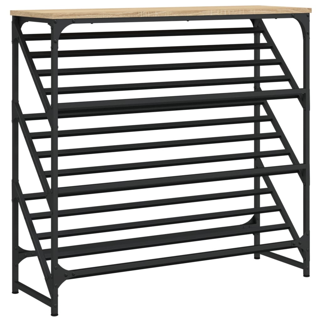 Schuhregal Sonoma-Eiche 90x30x85 cm Holzwerkstoff - Pazzar.ch