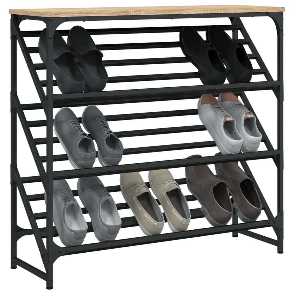 Schuhregal Sonoma-Eiche 90x30x85 cm Holzwerkstoff - Pazzar.ch