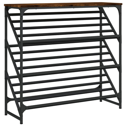 Schuhregal Räuchereiche 90x30x85 cm Holzwerkstoff - Pazzar.ch