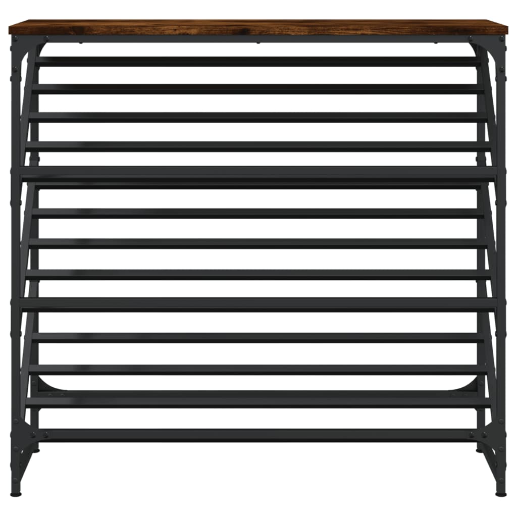 Schuhregal Räuchereiche 90x30x85 cm Holzwerkstoff - Pazzar.ch