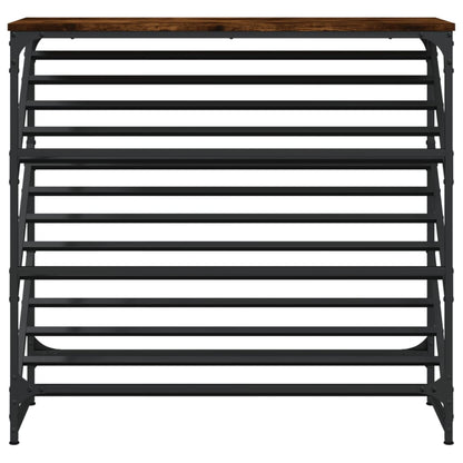 Schuhregal Räuchereiche 90x30x85 cm Holzwerkstoff - Pazzar.ch