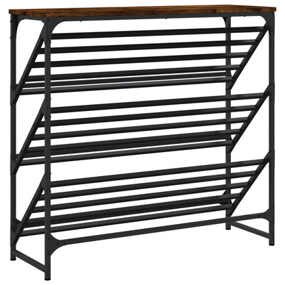 Schuhregal Räuchereiche 90x30x85 cm Holzwerkstoff - Pazzar.ch