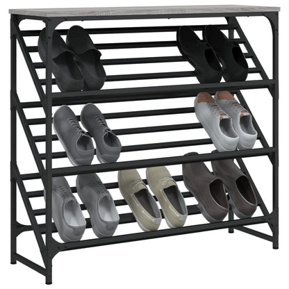 Schuhregal Grau Sonoma 90x30x85 cm Holzwerkstoff - Pazzar.ch