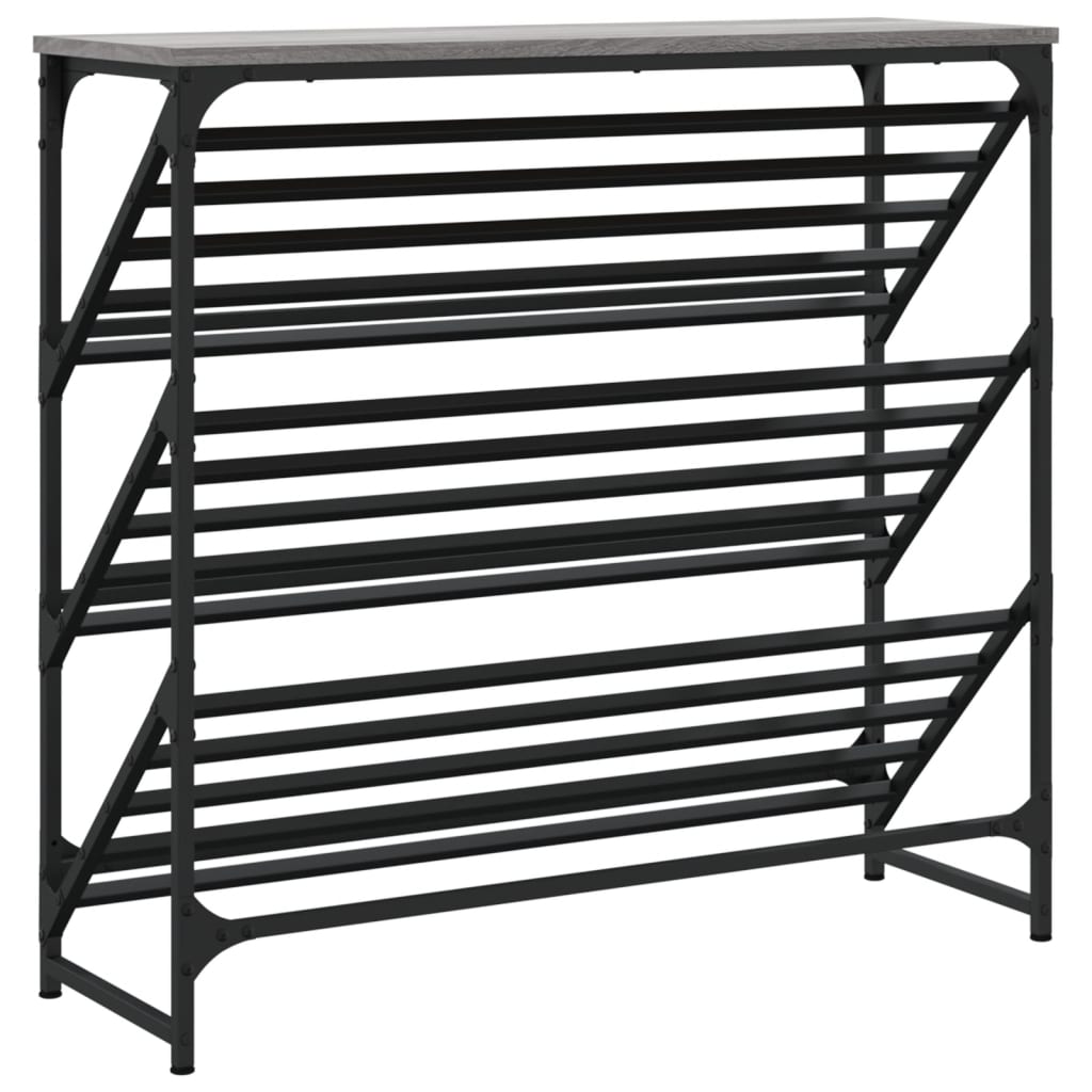 Schuhregal Grau Sonoma 90x30x85 cm Holzwerkstoff - Pazzar.ch