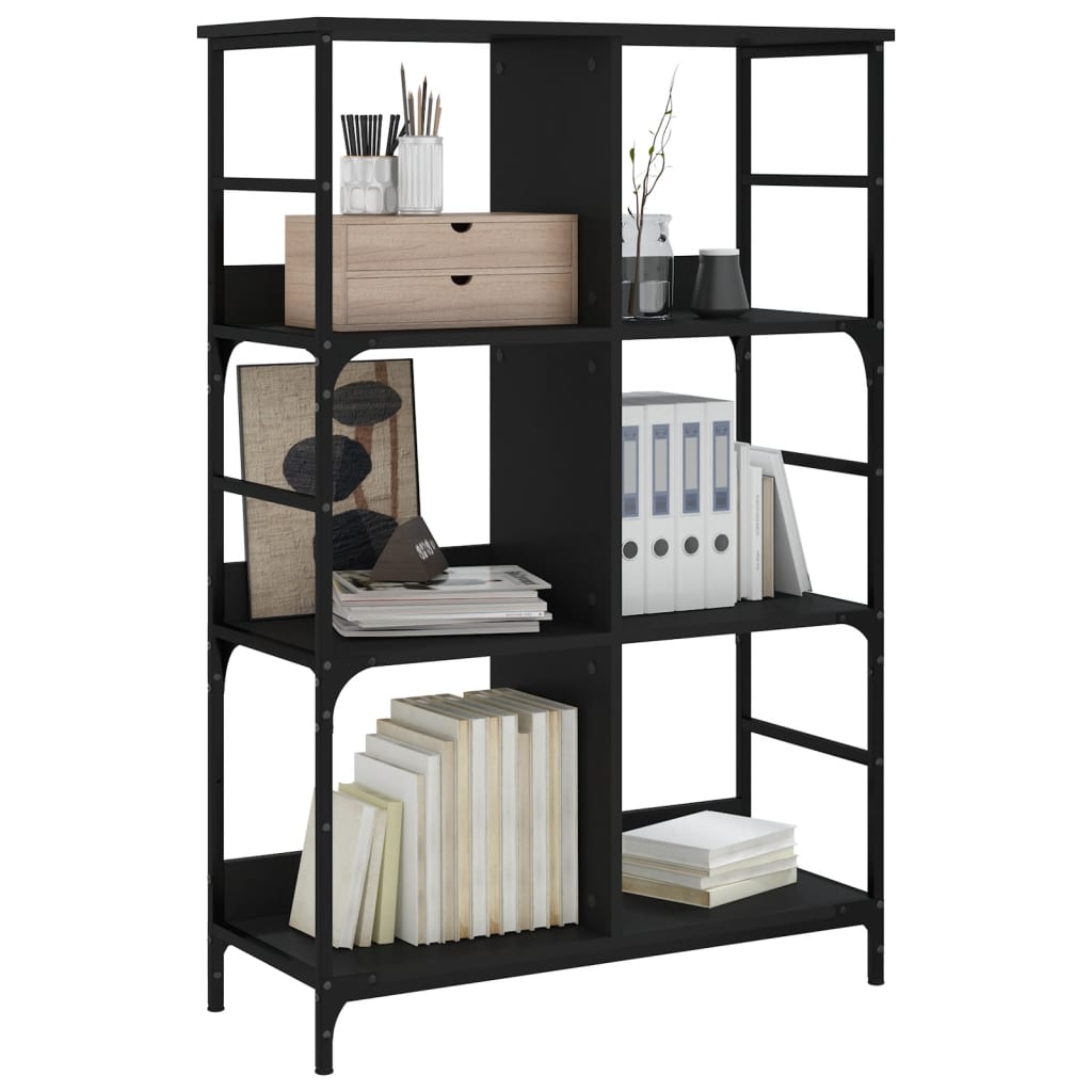Bücherregal Schwarz 78,5x33x117,5 cm Holzwerkstoff - Pazzar.ch