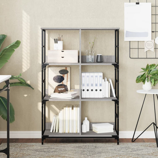 Bücherregal Grau Sonoma 78,5x33x117,5 cm Holzwerkstoff - Pazzar.ch