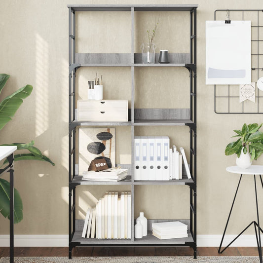 Bücherregal Grau Sonoma 78,5x33x153 cm Holzwerkstoff - Pazzar.ch