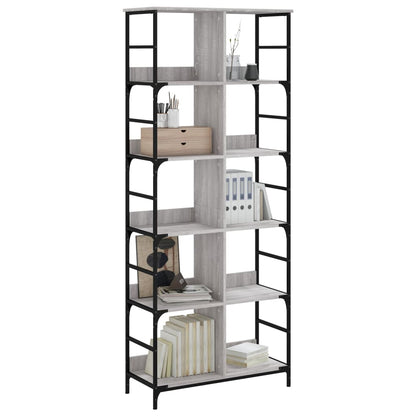 Bücherregal Grau Sonoma 78,5x33x188,5 cm Holzwerkstoff - Pazzar.ch