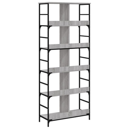 Bücherregal Grau Sonoma 78,5x33x188,5 cm Holzwerkstoff - Pazzar.ch