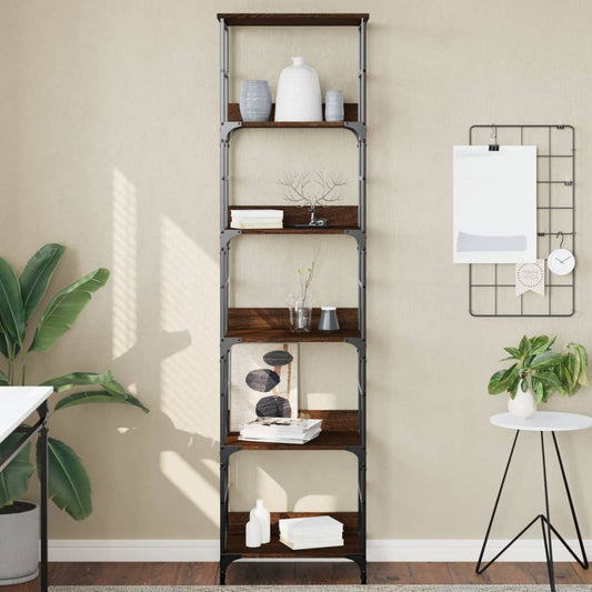 Bücherregal Braun Eichen-Optik 50x33x188,5 cm Holzwerkstoff - Pazzar.ch