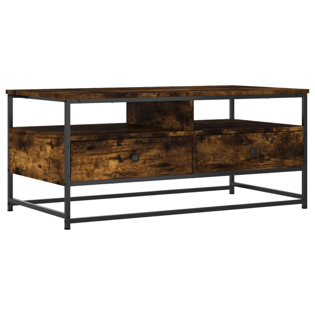 Couchtisch Räuchereiche 100x51x45 cm Holzwerkstoff - Pazzar.ch