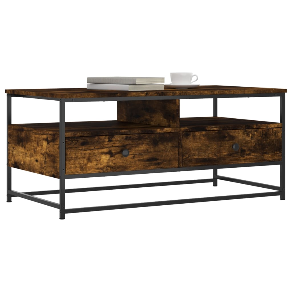 Couchtisch Räuchereiche 100x51x45 cm Holzwerkstoff - Pazzar.ch