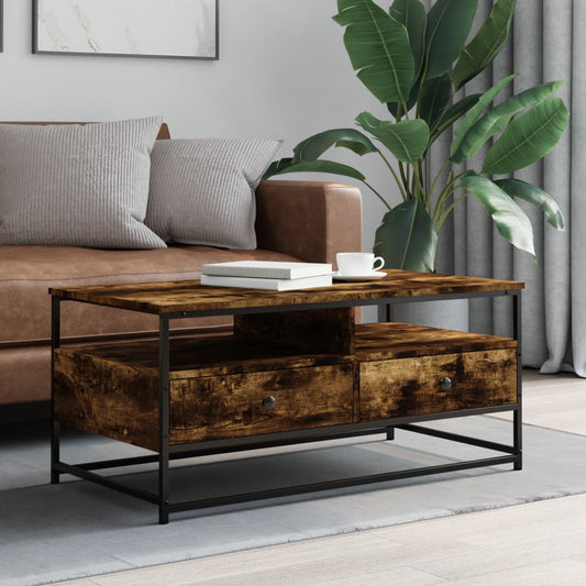 Couchtisch Räuchereiche 100x51x45 cm Holzwerkstoff - Pazzar.ch