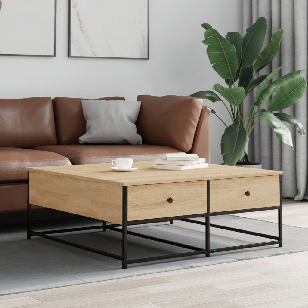 Couchtisch Sonoma-Eiche 100x99x40 cm Holzwerkstoff - Pazzar.ch