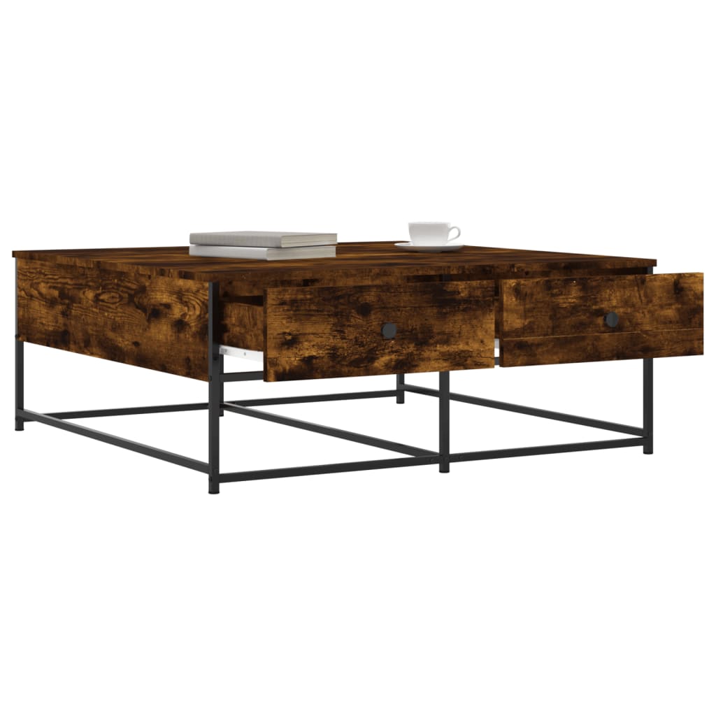 Couchtisch Räuchereiche 100x99x40 cm Holzwerkstoff - Pazzar.ch