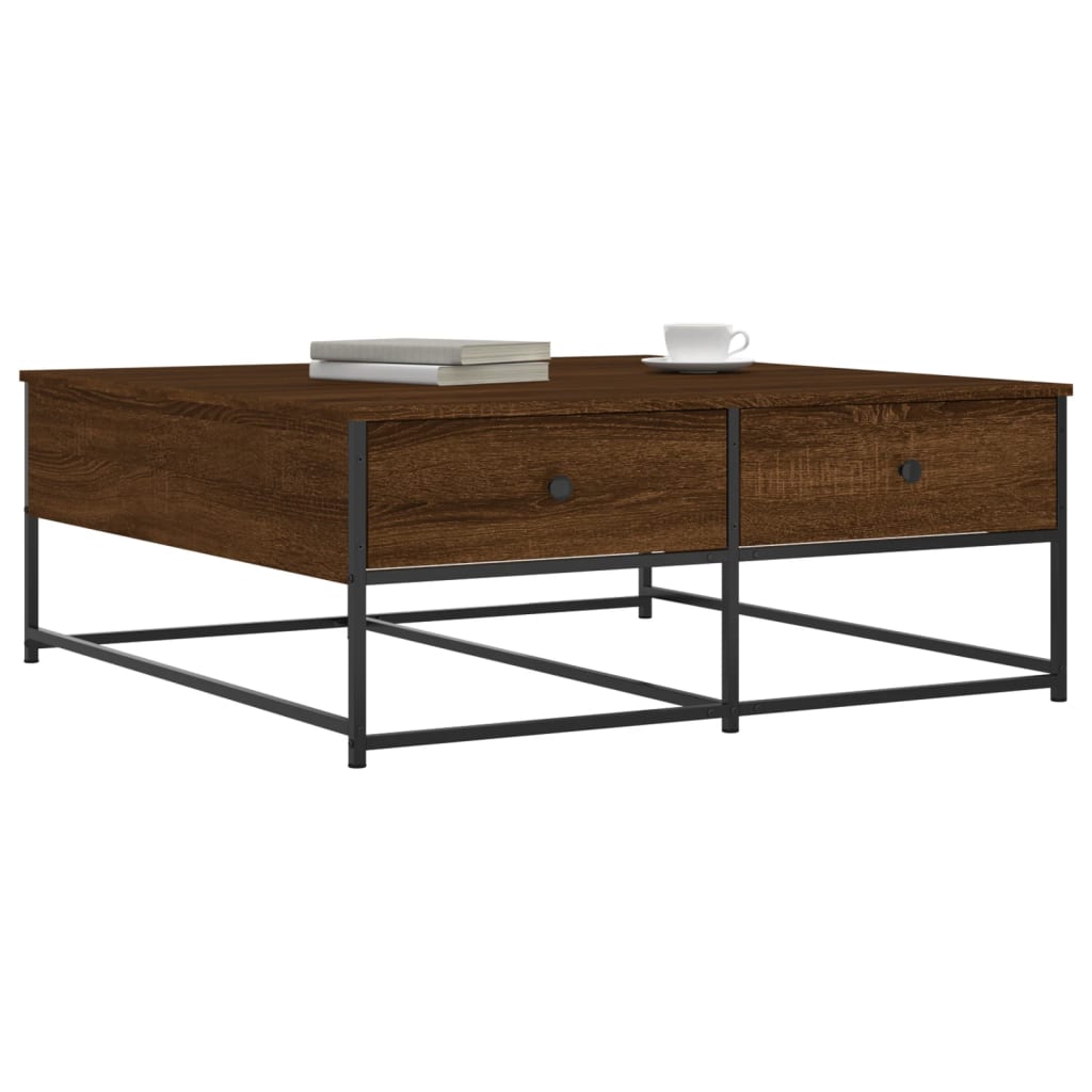 Couchtisch Braun Eichen-Optik 100x99x40 cm Holzwerkstoff - Pazzar.ch