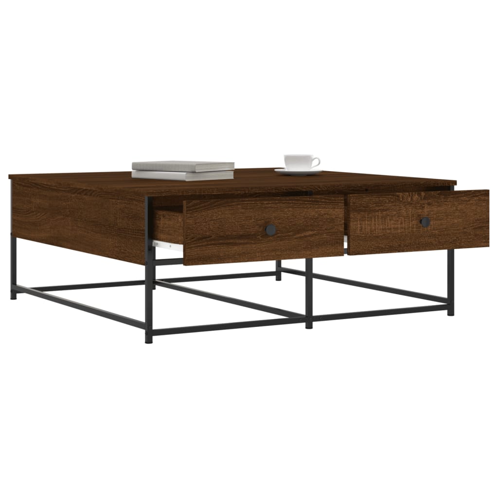 Couchtisch Braun Eichen-Optik 100x99x40 cm Holzwerkstoff - Pazzar.ch