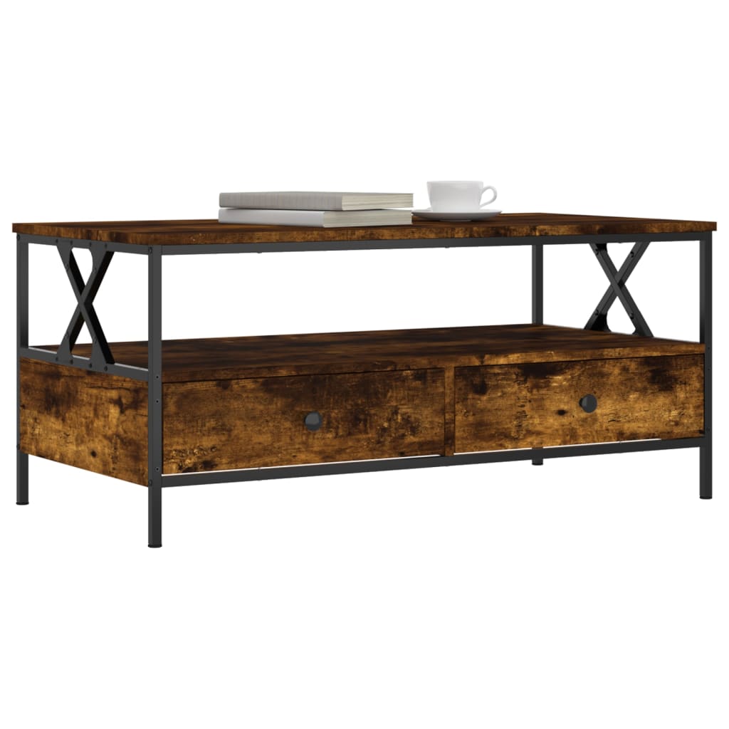 Couchtisch Räuchereiche 100x51x45 cm Holzwerkstoff - Pazzar.ch