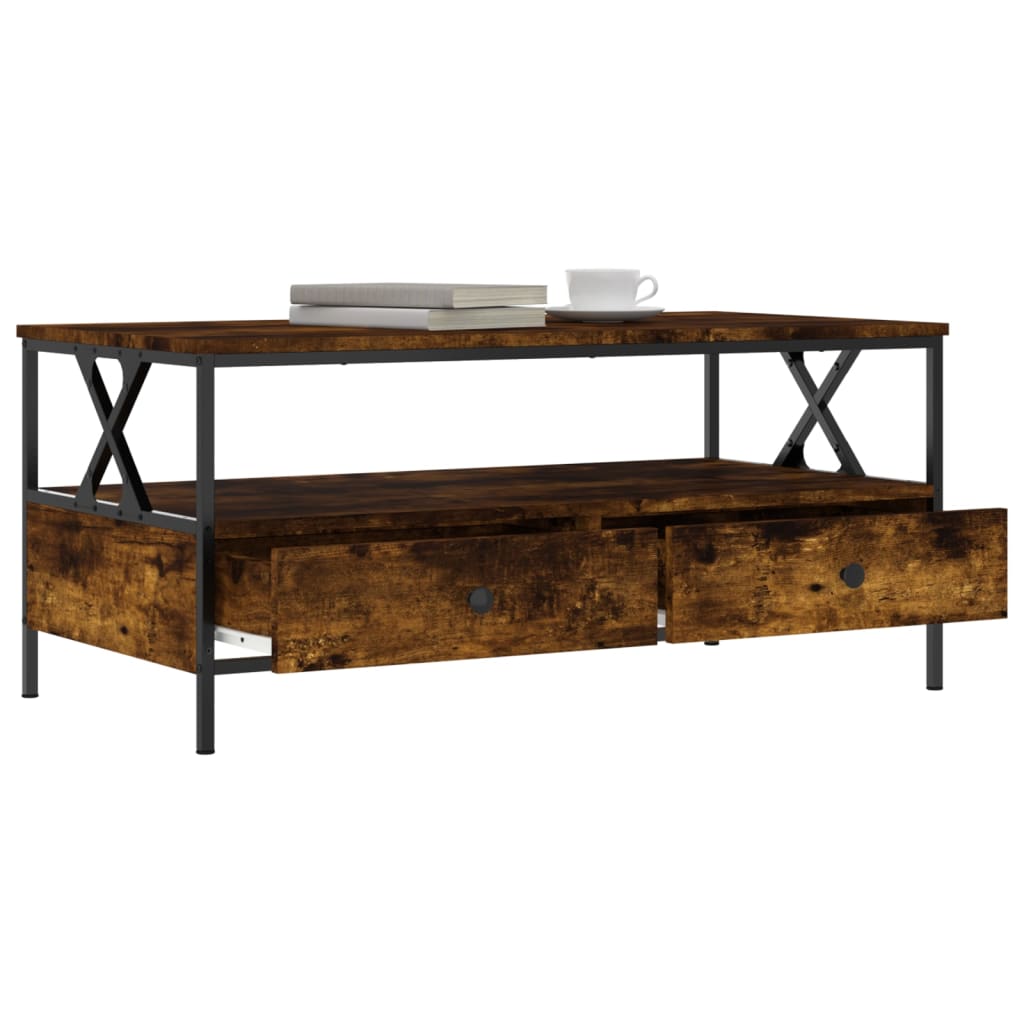 Couchtisch Räuchereiche 100x51x45 cm Holzwerkstoff - Pazzar.ch