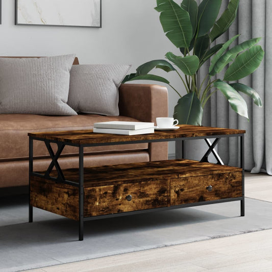 Couchtisch Räuchereiche 100x51x45 cm Holzwerkstoff - Pazzar.ch