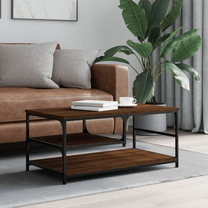 Couchtisch Braun Eichen-Optik 90x49x40 cm Holzwerkstoff - Pazzar.ch