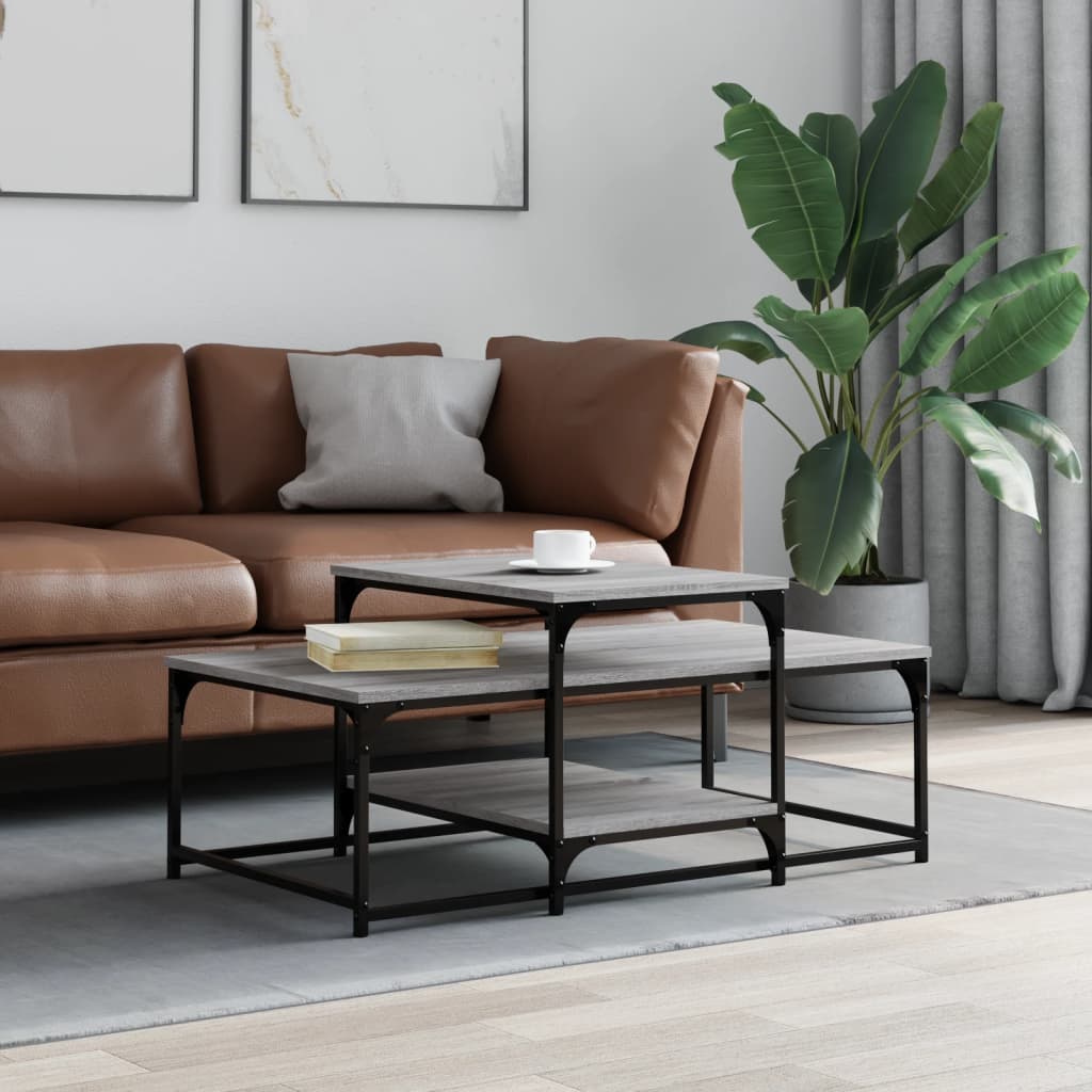 Couchtisch Grau Sonoma 102x60x45 cm Holzwerkstoff - Pazzar.ch