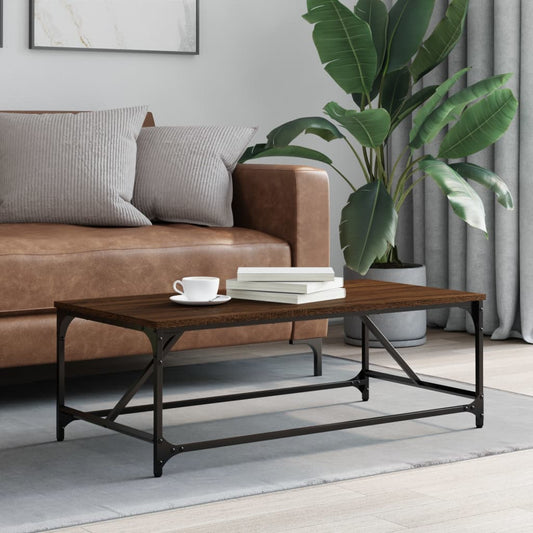 Couchtisch Braun Eichen-Optik 100x50x35 cm Holzwerkstoff - Pazzar.ch