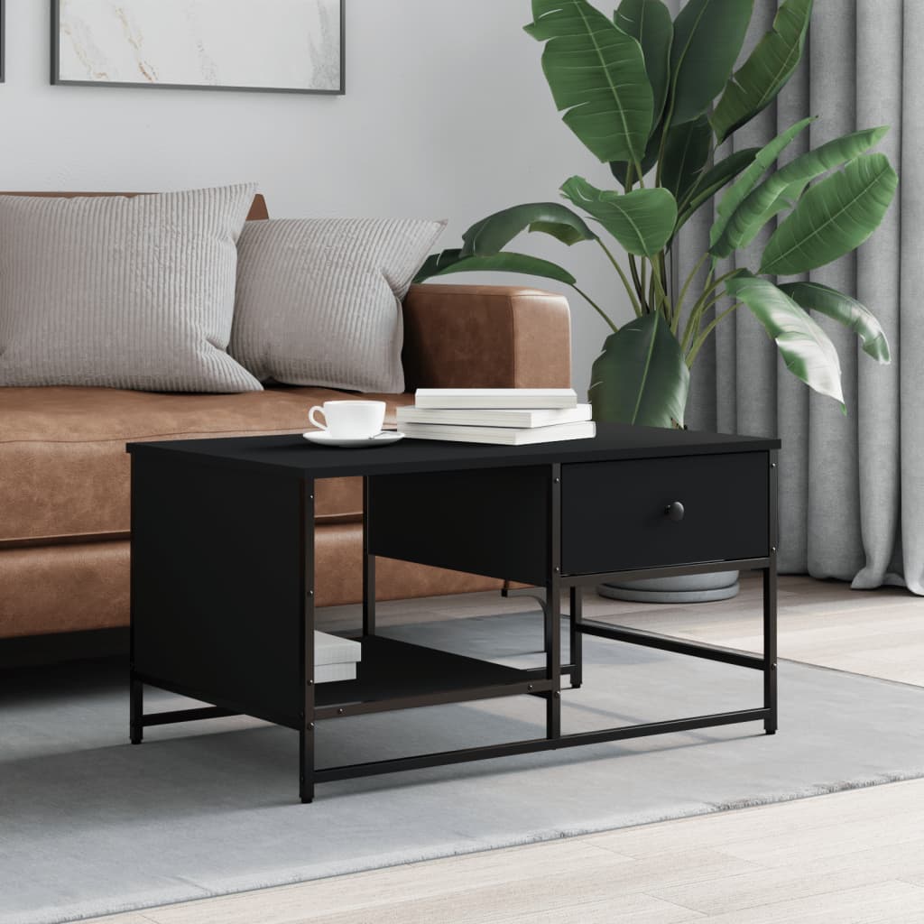 Couchtisch Schwarz 85,5x51x45 cm Holzwerkstoff - Pazzar.ch