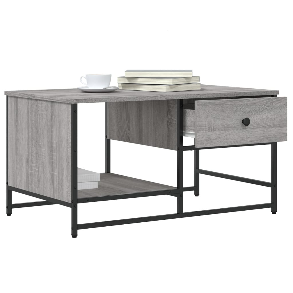 Couchtisch Grau Sonoma 85,5x51x45 cm Holzwerkstoff - Pazzar.ch