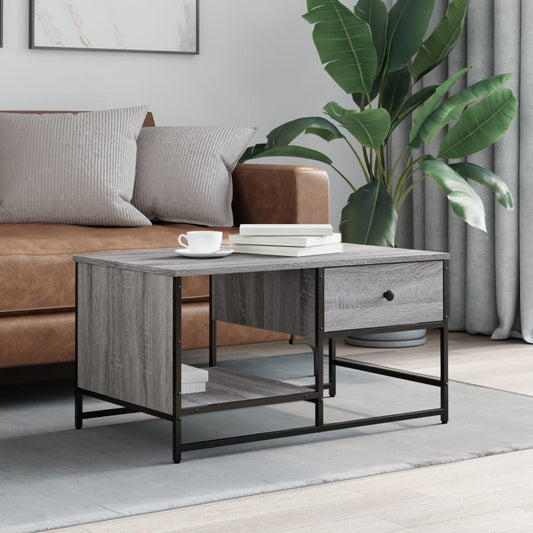 Couchtisch Grau Sonoma 85,5x51x45 cm Holzwerkstoff - Pazzar.ch