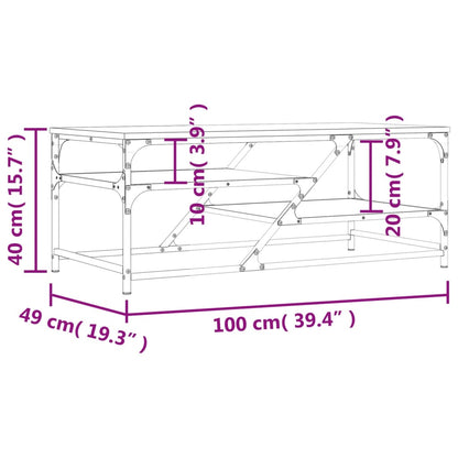 Couchtisch Schwarz 100x49x40 cm Holzwerkstoff - Pazzar.ch
