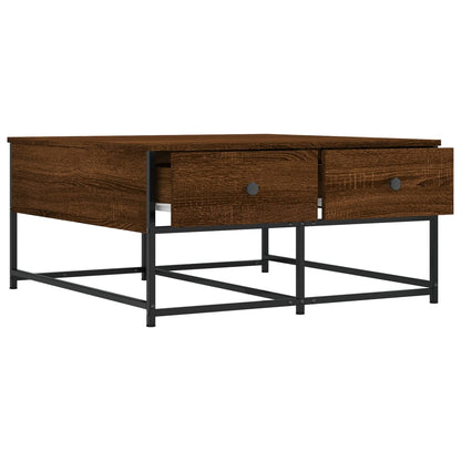 Couchtisch Braun Eichen-Optik 80x80x40 cm Holzwerkstoff - Pazzar.ch