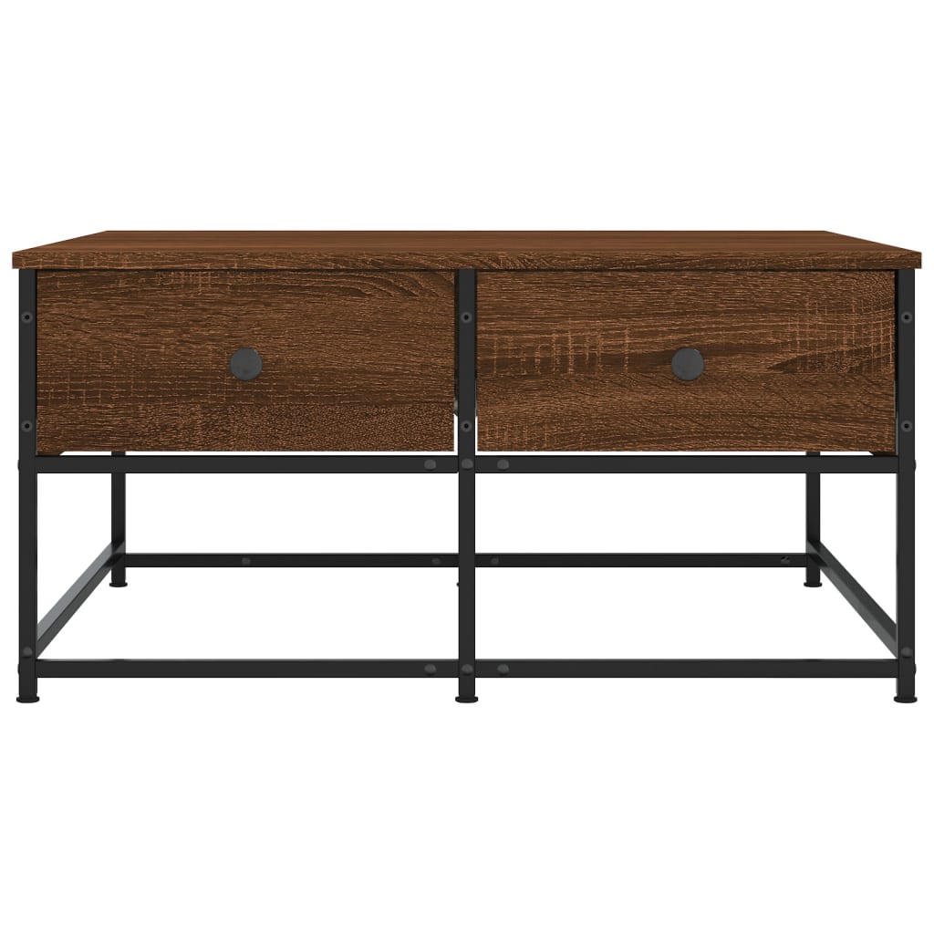 Couchtisch Braun Eichen-Optik 80x80x40 cm Holzwerkstoff - Pazzar.ch