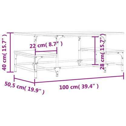 Couchtisch Sonoma-Eiche 100x50,5x40 cm Holzwerkstoff - Pazzar.ch
