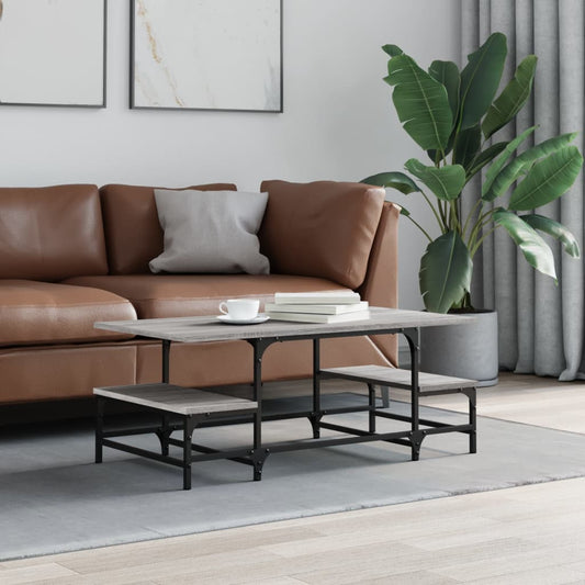 Couchtisch Grau Sonoma 100x50,5x40 cm Holzwerkstoff - Pazzar.ch