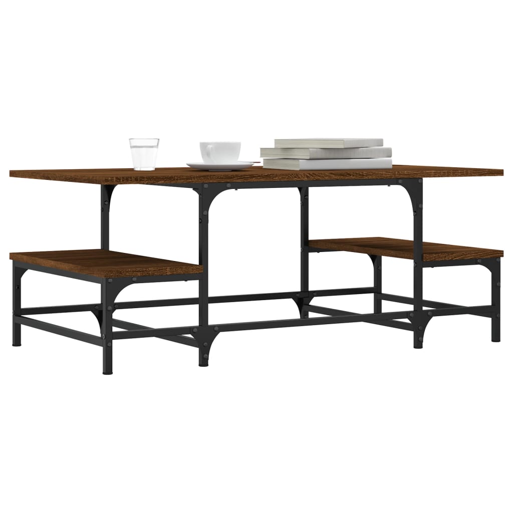 Couchtisch Braun Eichen-Optik 100x50,5x40 cm Holzwerkstoff - Pazzar.ch