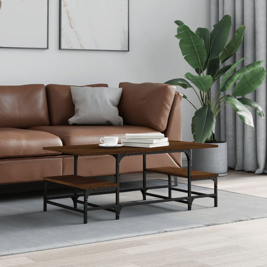 Couchtisch Braun Eichen-Optik 100x50,5x40 cm Holzwerkstoff - Pazzar.ch