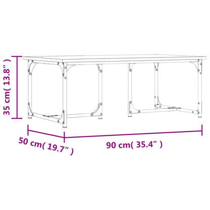 Couchtisch Grau Sonoma 90x50x35 cm Holzwerkstoff - Pazzar.ch