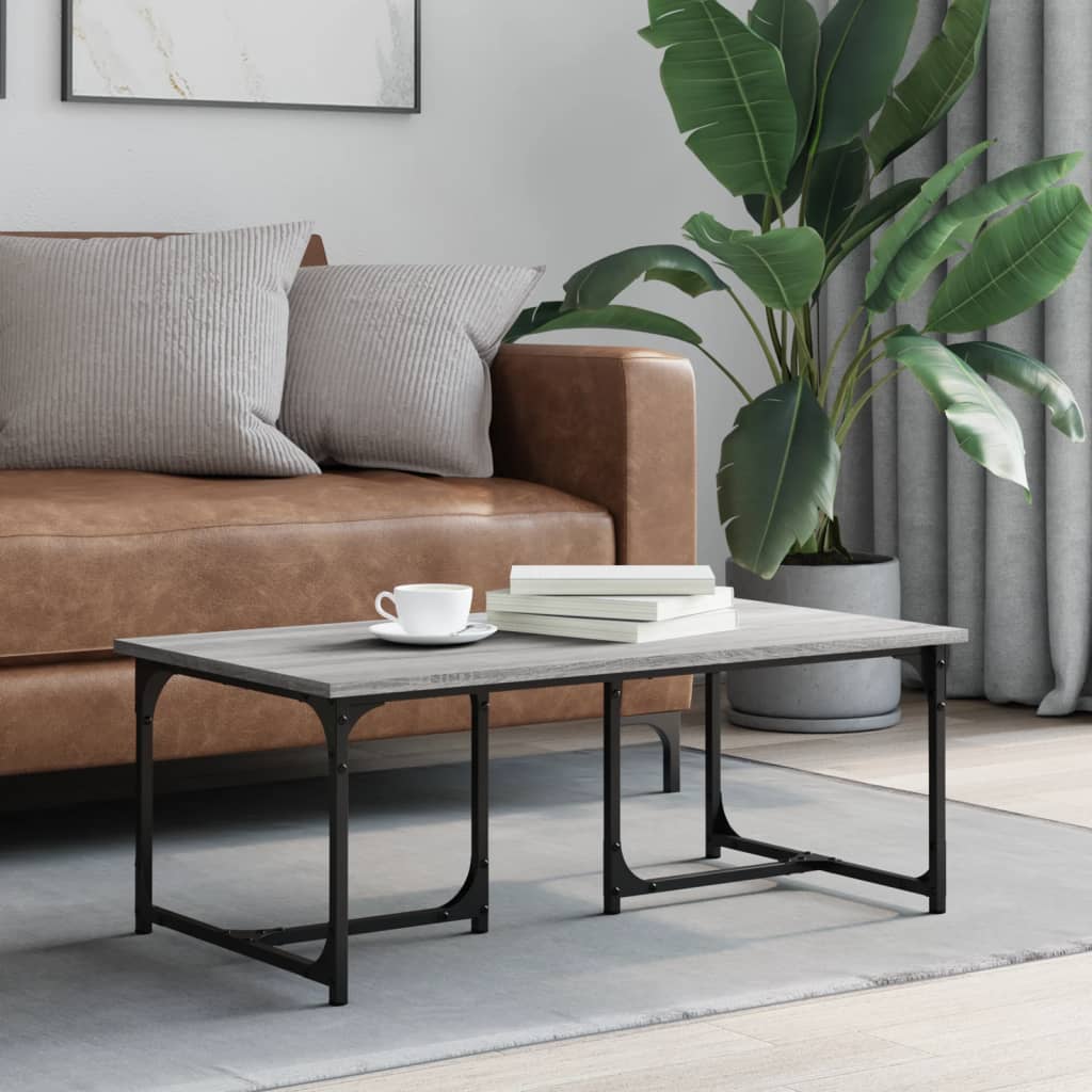 Couchtisch Grau Sonoma 90x50x35 cm Holzwerkstoff - Pazzar.ch