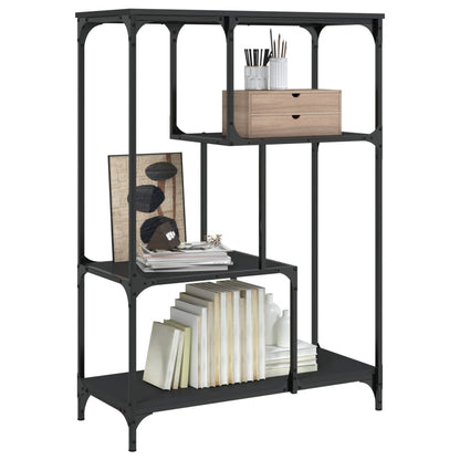 Bücherregal Schwarz 81x36x115 cm Holzwerkstoff und Stahl - Pazzar.ch
