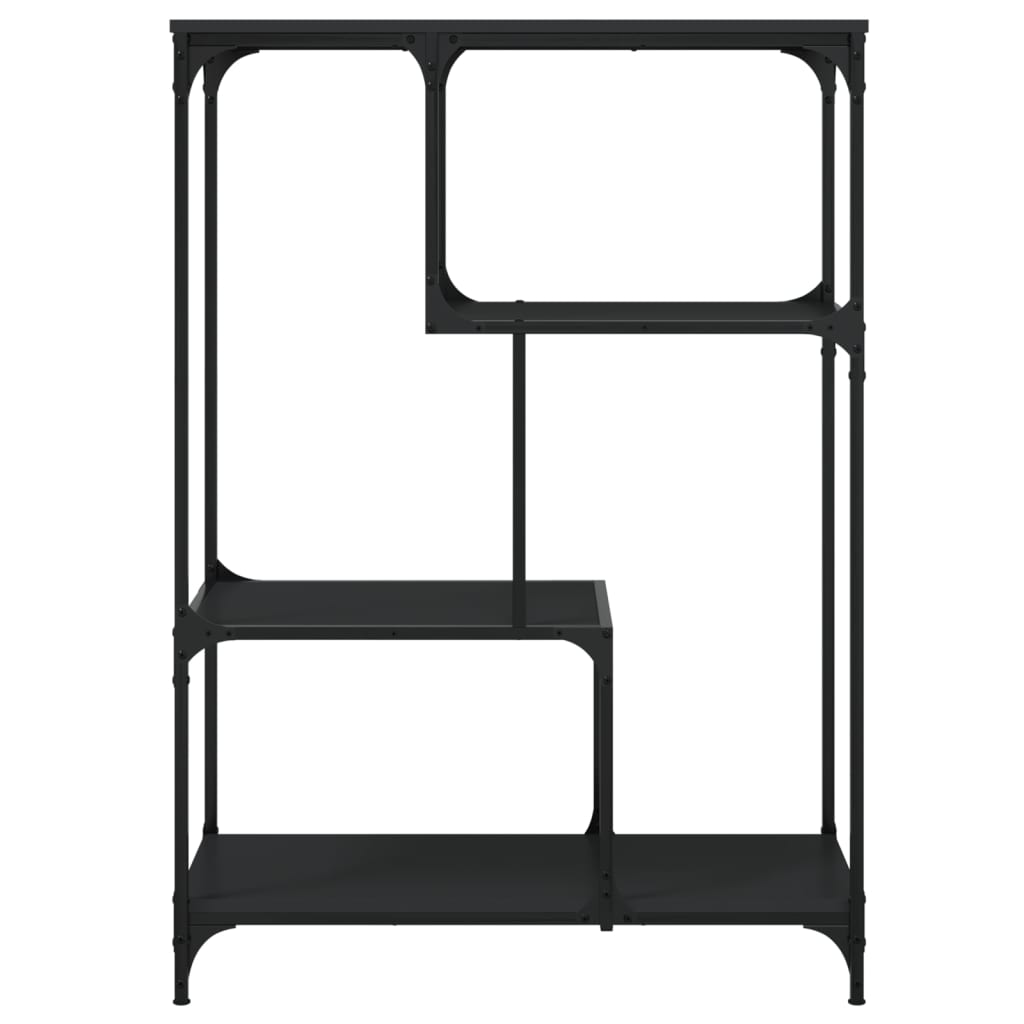 Bücherregal Schwarz 81x36x115 cm Holzwerkstoff und Stahl - Pazzar.ch