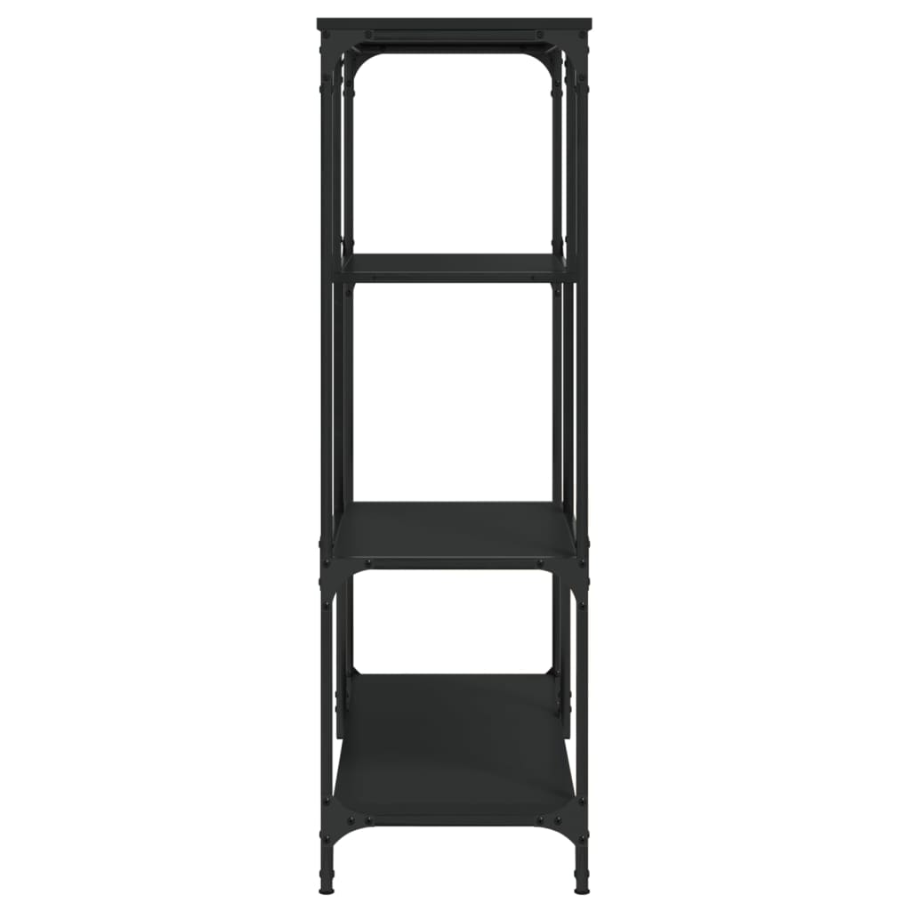 Bücherregal Schwarz 81x36x115 cm Holzwerkstoff und Stahl - Pazzar.ch